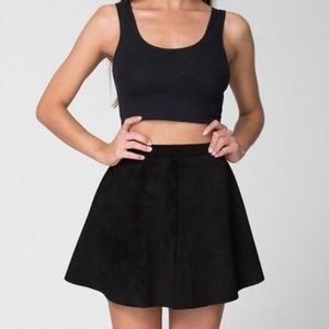 suede mini circle skirt